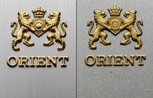 بررسی لوگو و حکاکیهای برند -فرق ساعت اورینت اصل و فیک | تشخیص ساعت اورینت اصل | مشخصات ساعت اورینت اصل | چگونه بفهمیم ساعت اورینت اصل است | فروشگاه بازار ساعت☎️09302102005